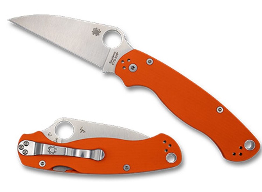 General Spyderco | Para Military® 2 Orange G-10 Cts Xhp Wharncliffe Exclusive