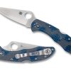 General Spyderco | Delica® 4 Gray-Blue Zome Super Blue Sprint Run™