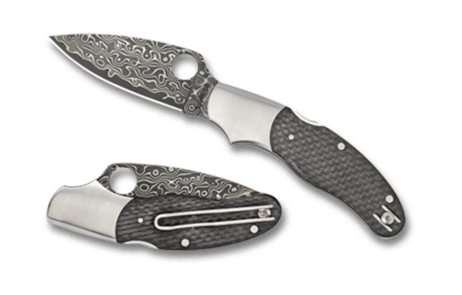 General Spyderco | Caly™3 Damascus Carbon Fiber Sprint Run™