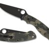 General Spyderco | Military™ 2 Camo G-10 Black Blade Plainedge