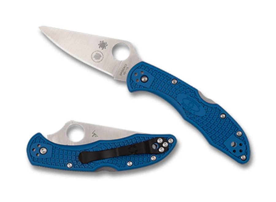 General Spyderco | Delica® 4 Nleomf Lightweight Blue Flat Ground