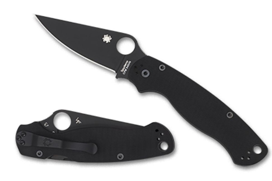 General Spyderco | Para Military® 2 G-10 Black/Black Blade