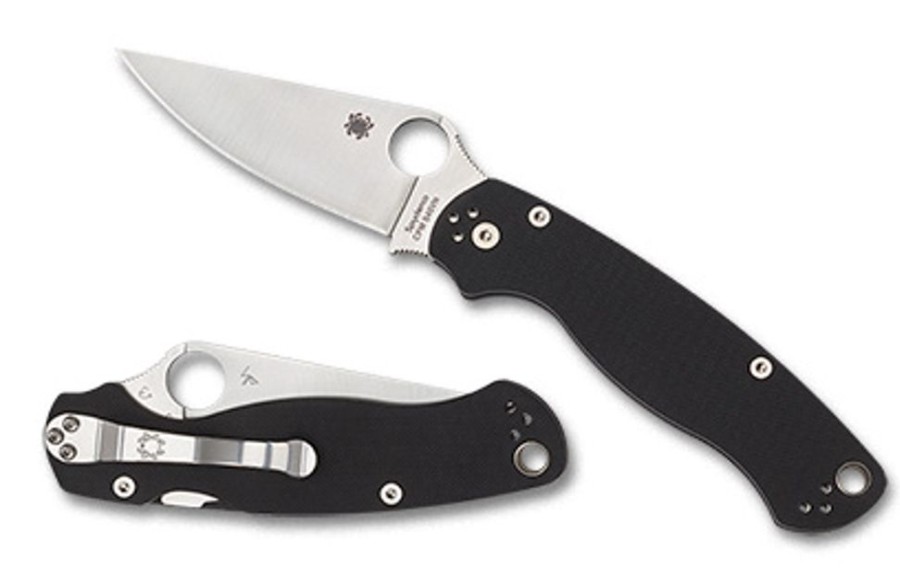 General Spyderco | Para Military® 2 G-10 Black Plainedge™