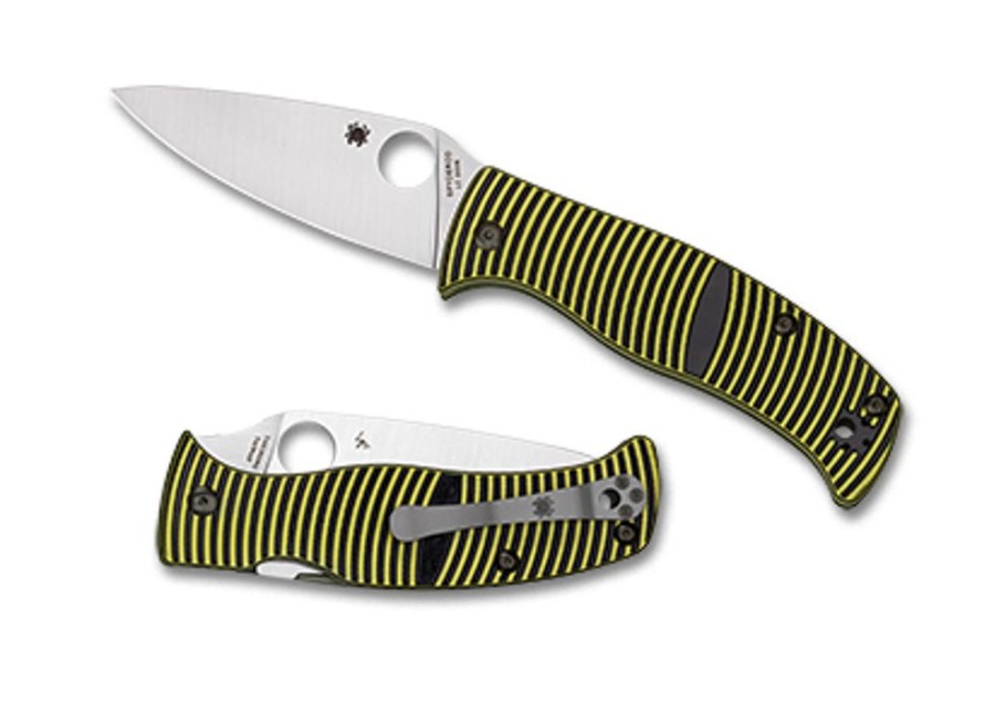 General Spyderco | Caribbean™ G-10 Black/Yellow Leaf