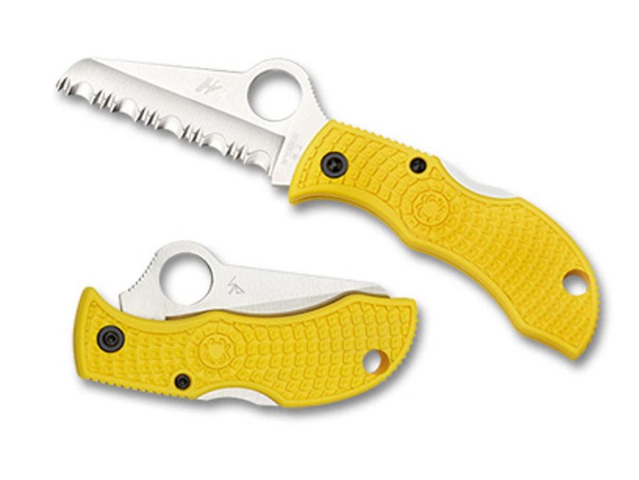 Intent Spyderco | Manbug® Salt® Frn Yellow Sheepfoot