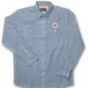 General Spyderco | Orvis® Men'S Tech Chambray Work Shirt Blue Long Sleeve