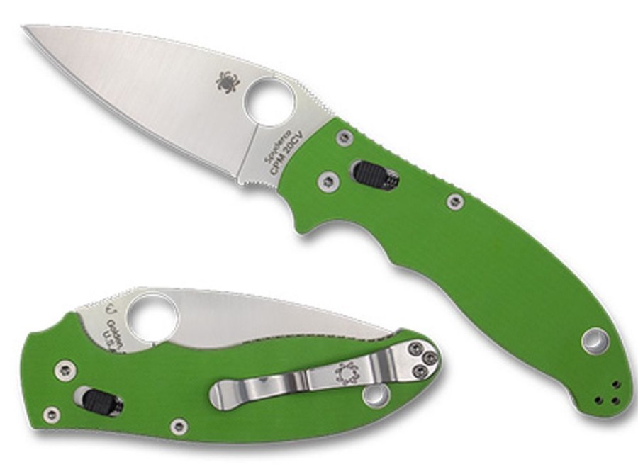 General Spyderco | Manix® 2 Neon Green G-10 Cpm 20Cv Exclusive