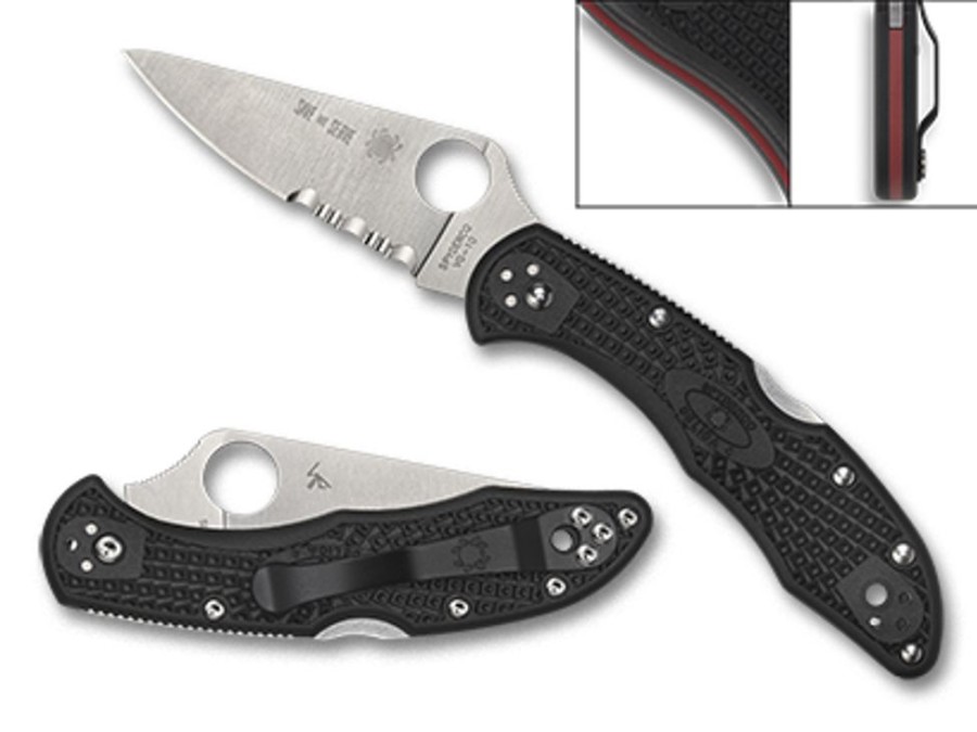 General Spyderco | Delica® 4 Lightweight Thin Red Line