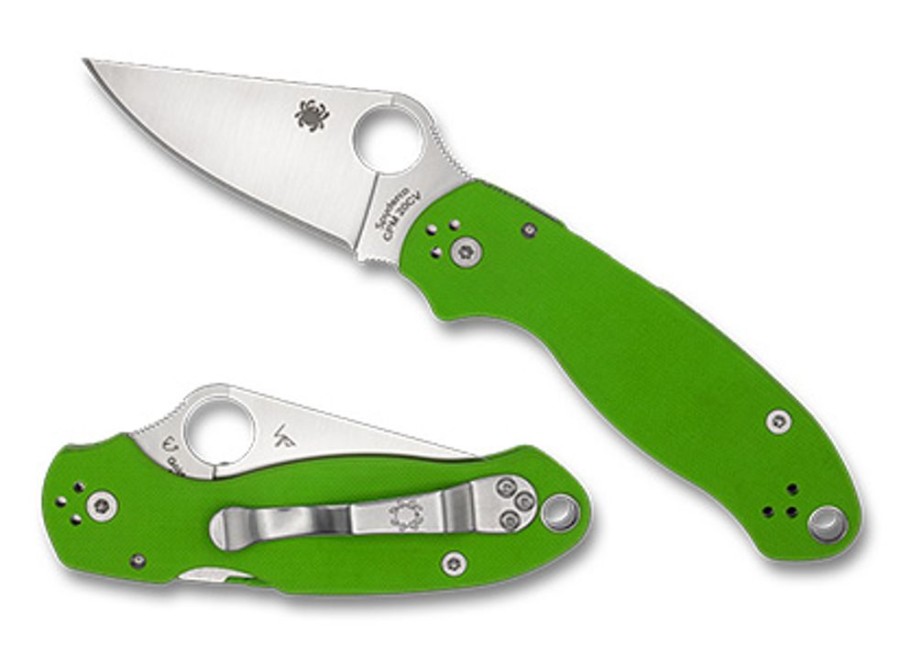 General Spyderco | Para® 3 Neon Green G-10 Cpm 20Cv Exclusive