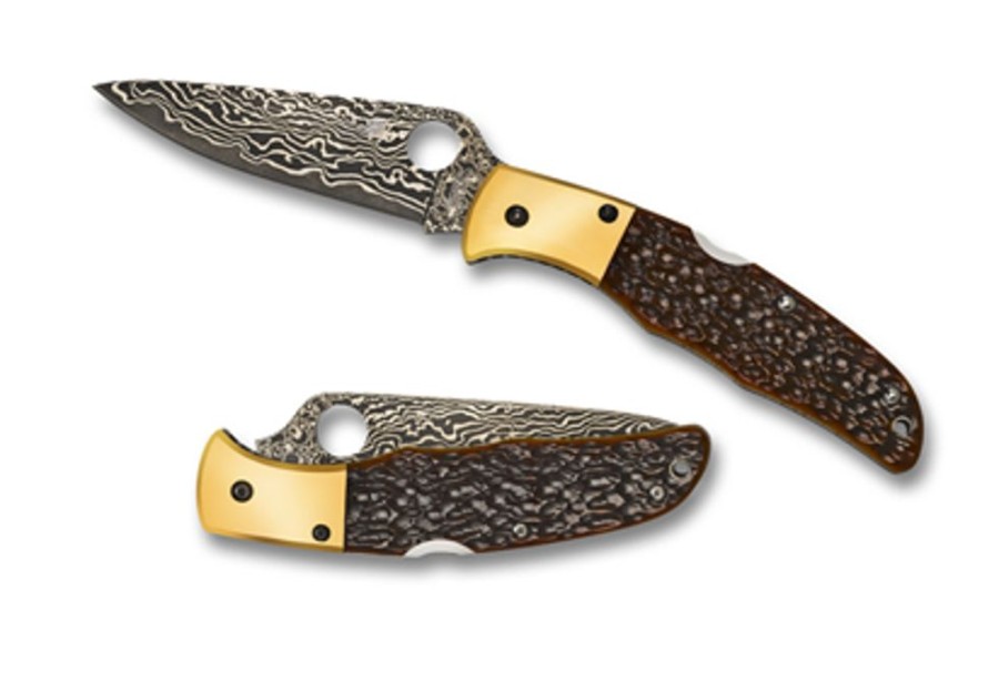 General Spyderco | Endura® Damascus Jigged Bone Sprint Run™