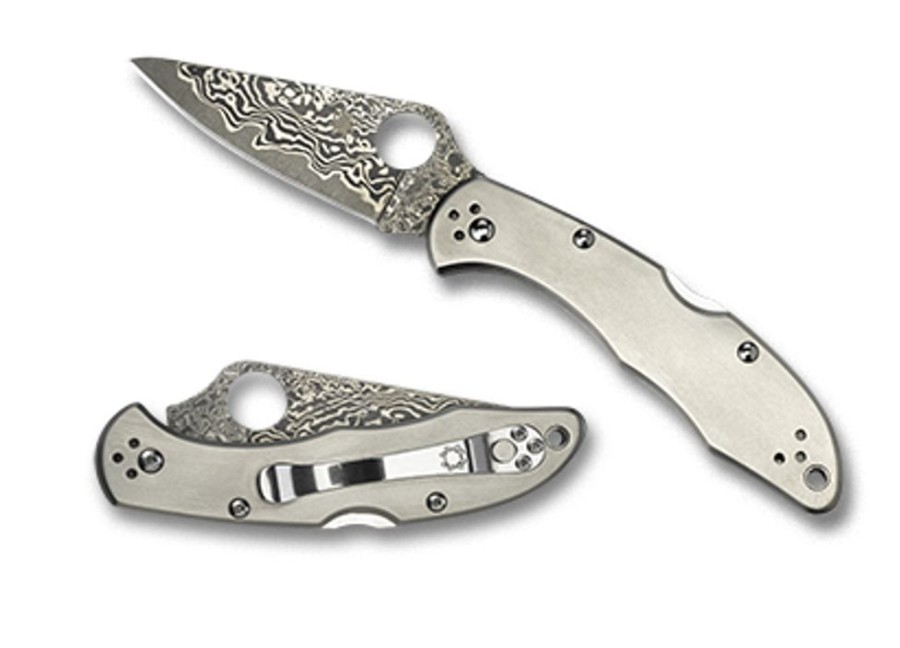 General Spyderco | Delica® 4 Ti/Damascus