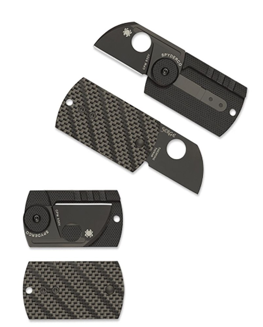 General Spyderco | Dog Tag Folder Cf/G-10 Laminate Black