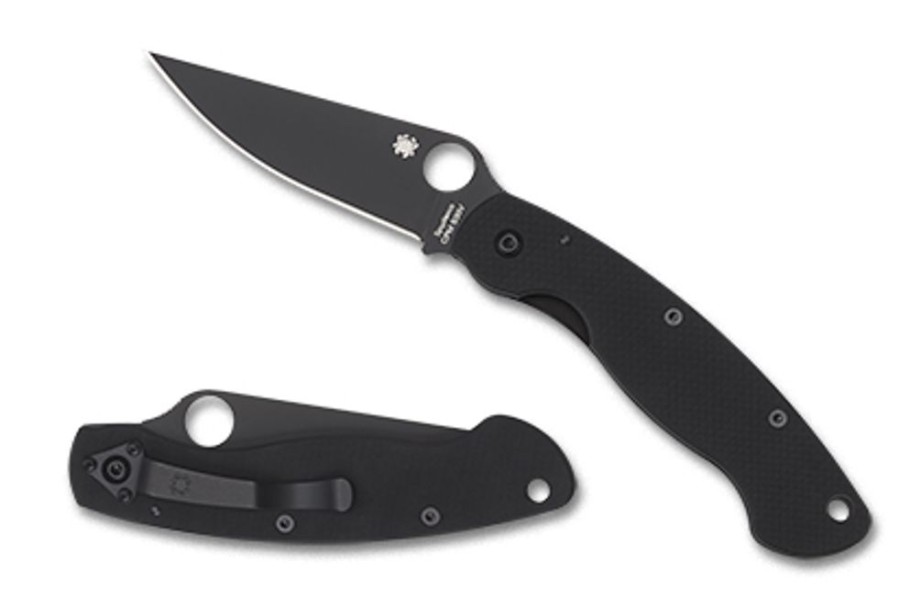 General Spyderco | Military™ Model G-10 Black/Black Blade