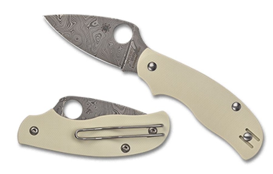 General Spyderco | Urban™ Ivory G-10 Damasteel Sprint Run™