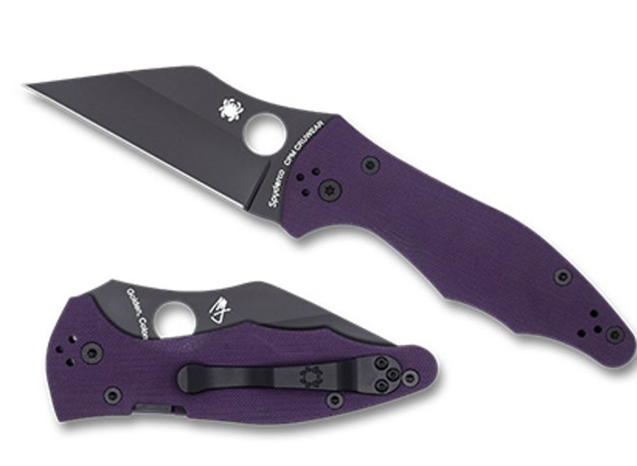 General Spyderco | Yojimbo™ 2 Purple G-10 Cpm Cru-Wear Black Blade Exclusive