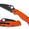 General Spyderco | Para Military® 2 Orange G-10 Cts Xhp Wharncliffe Black Blade Exclusive